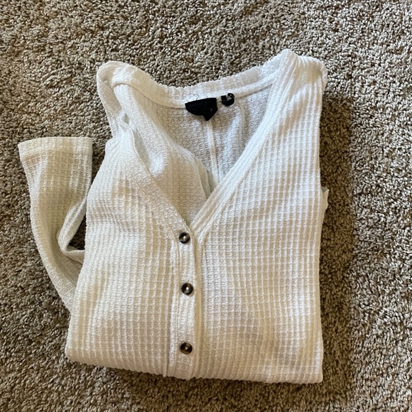 Oversized Thermal Button-Front Top - Picture 1 of 5